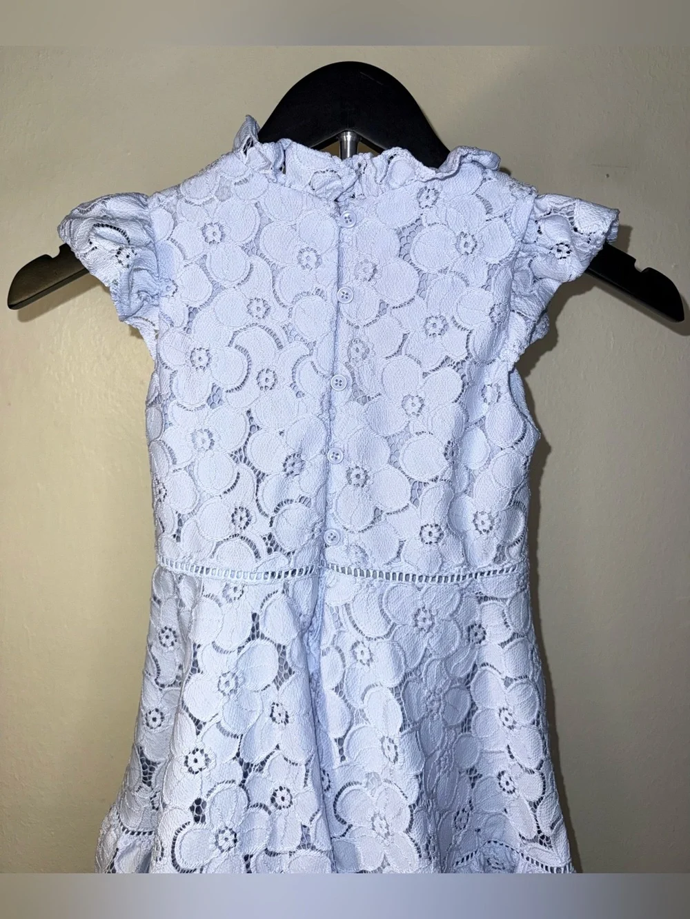Janie and Jack Girls Floral Lace Ruffle Dress, size 5